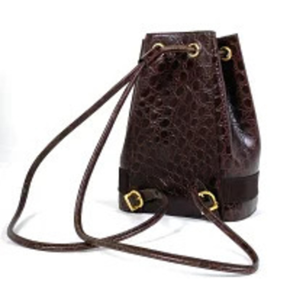 Salvatore Ferragamo Vara Daypack Rucksack Leather Backpack Daypack Embossed